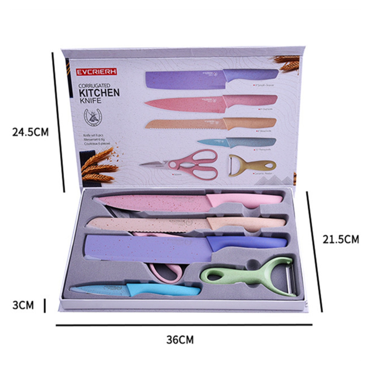 Set Cuchillos Acero Inoxidable Color